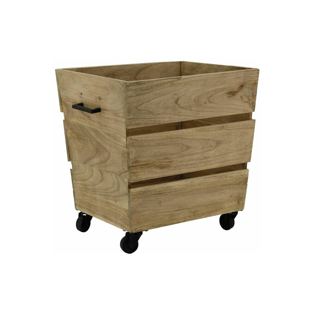 Aubry Gaspard - Caisse en bois de suar à roulette - Imagen 1
