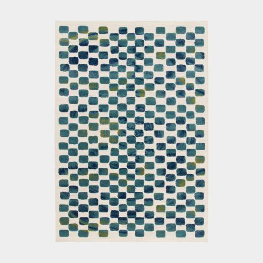 Decoweb - Tapis extérieur et intérieur motif géométrique - Idylle - Bleu et vert - 160 x 230 cm - Decoweb - Imagen 1
