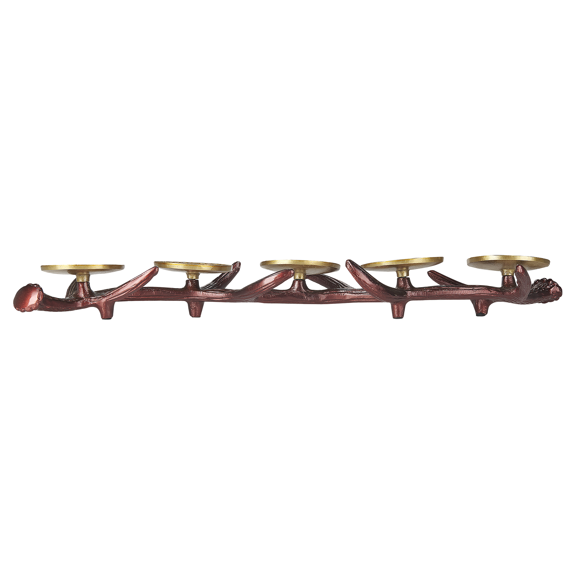 Beliani - Bougeoir Aluminium Marron CLEONAE - 69x17x7- Beliani - Image 5