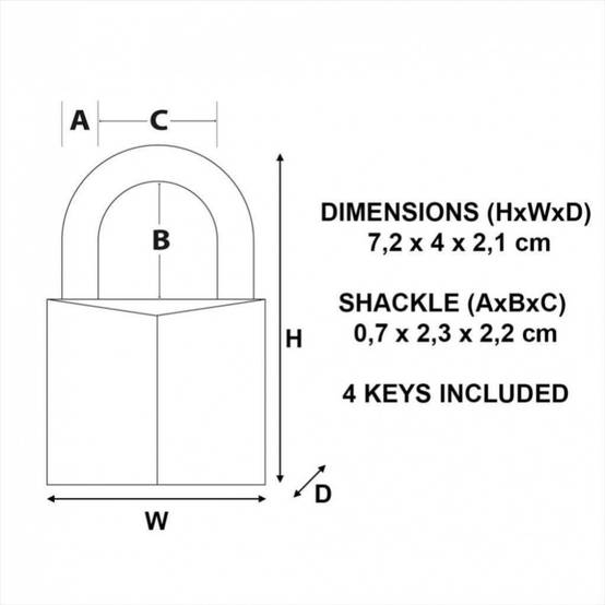 Master Lock - Cadenas à clé MASTER LOCK laiton, l.40 mm - Image 5