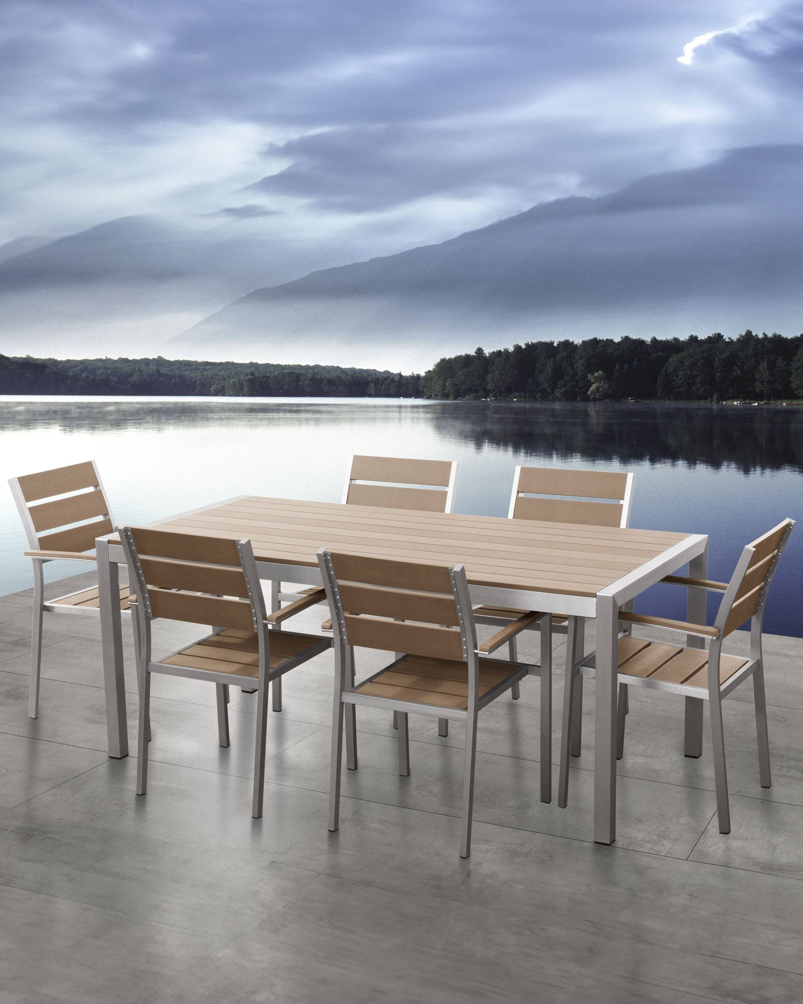 Beliani - Chaise de jardin Bois synthétique Marron VERNIO - Beliani - Imagen 1