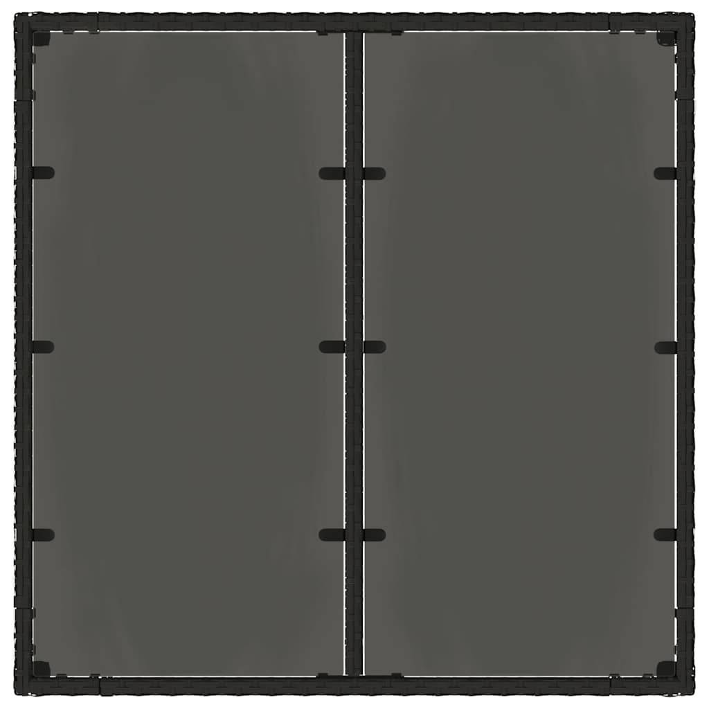 PANGIVO - Table de jardin résine tressée verre trempé noir 90 x 90 x 75 cm - PANGIVO - Image 7