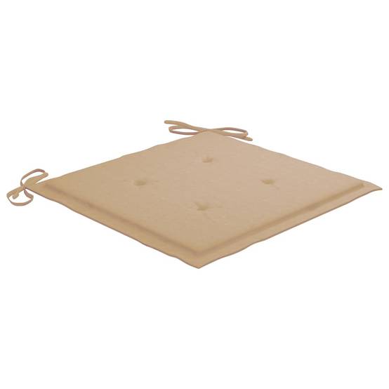 Chaises de jardin empilables Teck solide beige 60 x 57.5 x 90 cm - PANGIVO - Image 8