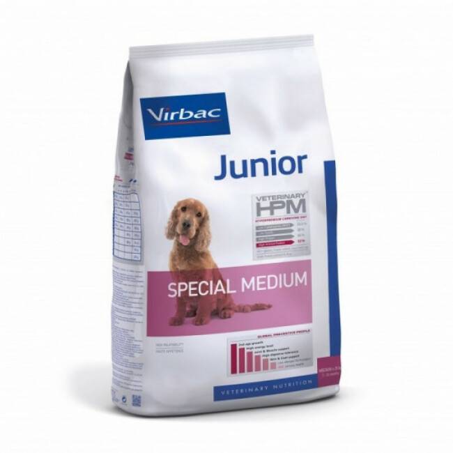 Croquettes Virbac HPM Junior Special Medium pour chien Sac 3 kg (DLUO courte) - Imagen 1