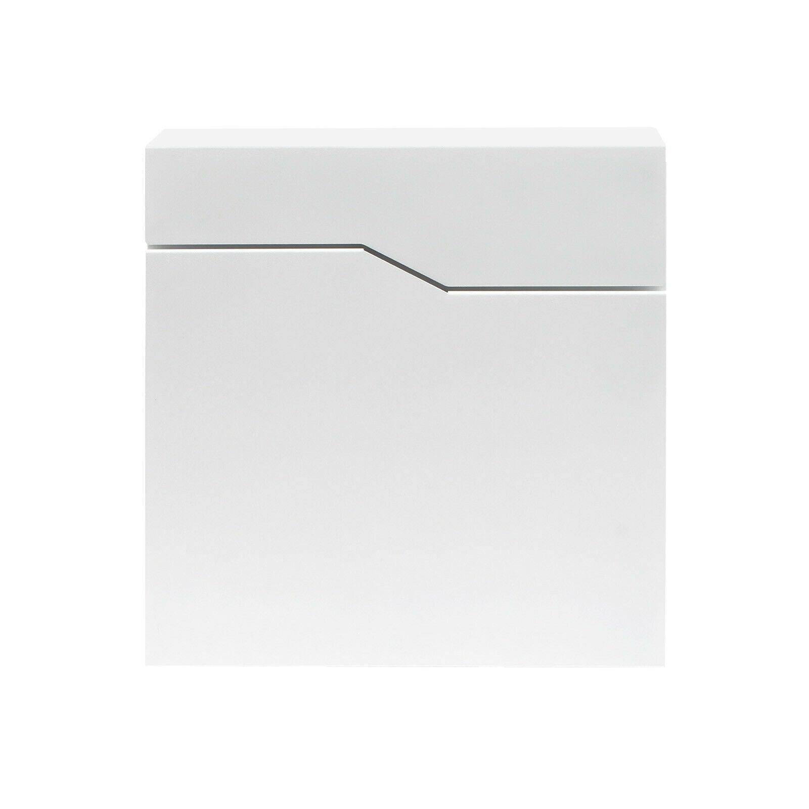 Helloshop26 - Boite aux lettres design blanche fixation murale porte journal revues acier galvanisé 37 x 37 x 10,5 cm blanc - Imagen 4