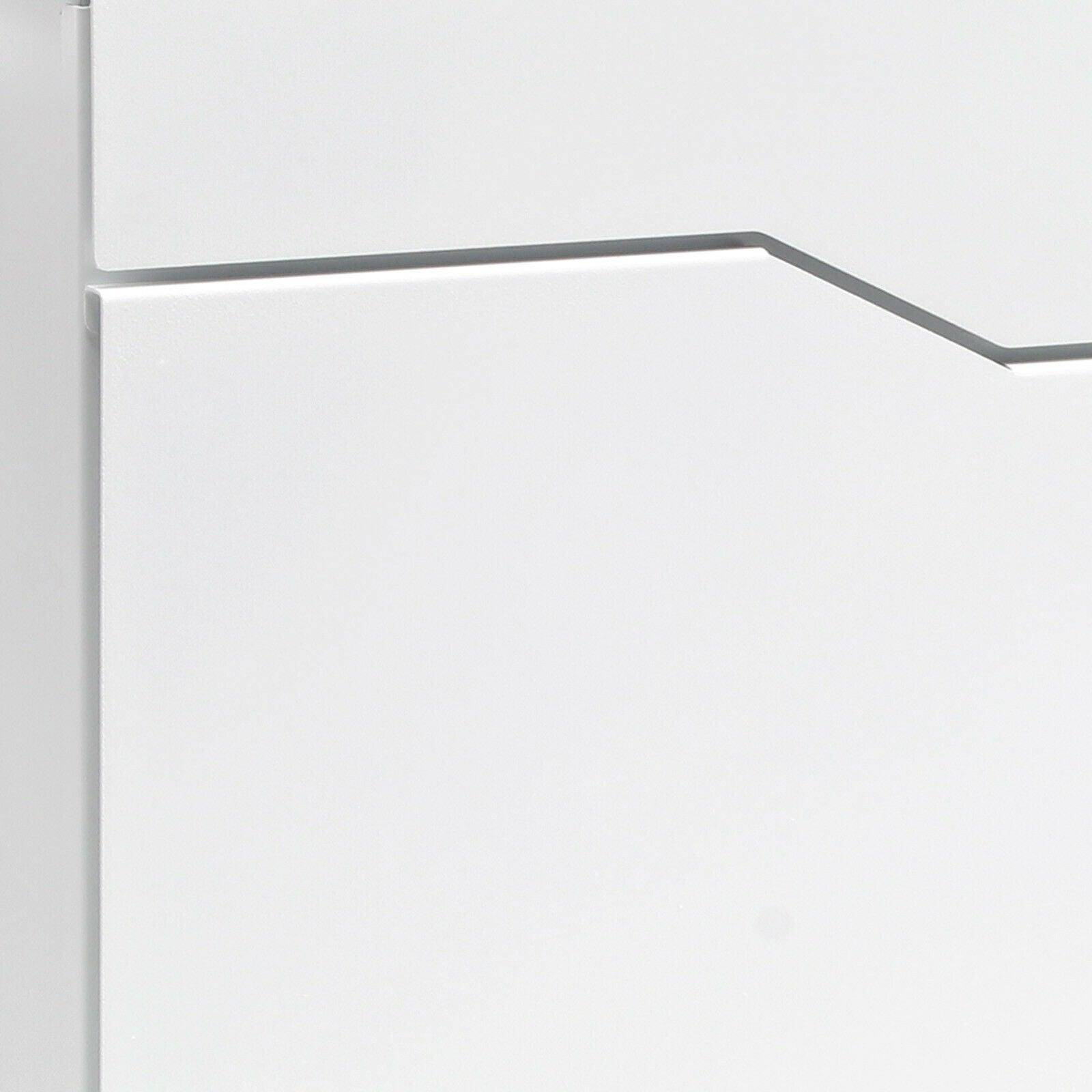 Helloshop26 - Boite aux lettres design blanche fixation murale porte journal revues acier galvanisé 37 x 37 x 10,5 cm blanc - Imagen 5