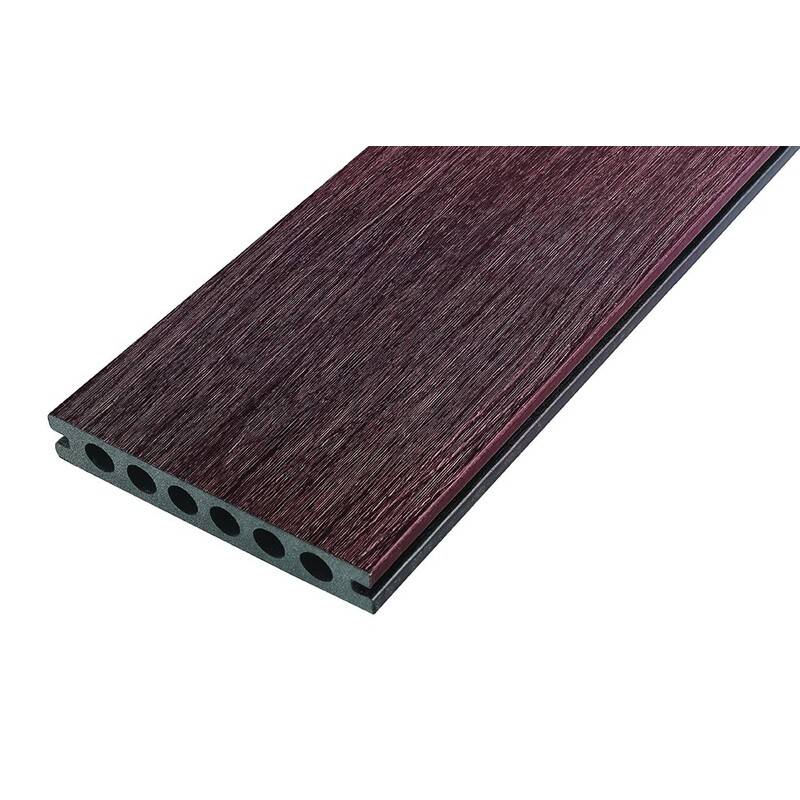Lame de terrasse en composite alvéolaire coextrudé biface Supra - Coloris - Charbon / Acajou, Epaisseur - 23 mm, Largeur - 14,5 cm, Longueur - 360 cm - Image 3