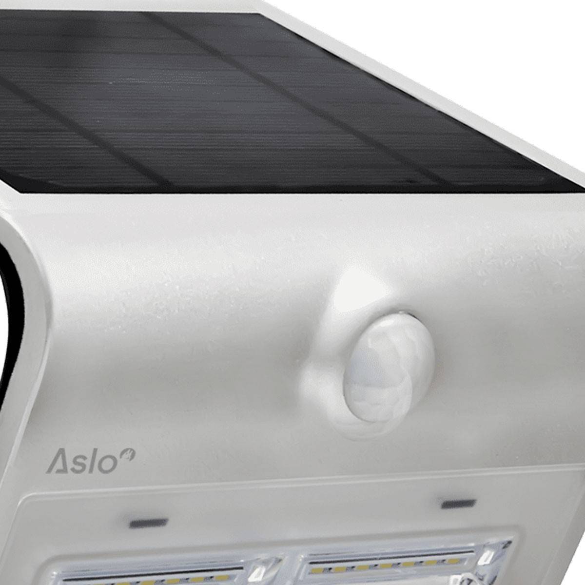 Projecteur Led Mural Solaire 3.7V 2Ah GRIS 14 x 10.9 x 21.2 cm Détecteur de mouvements 3.2W 400 Lm ASLO - Imagen 3