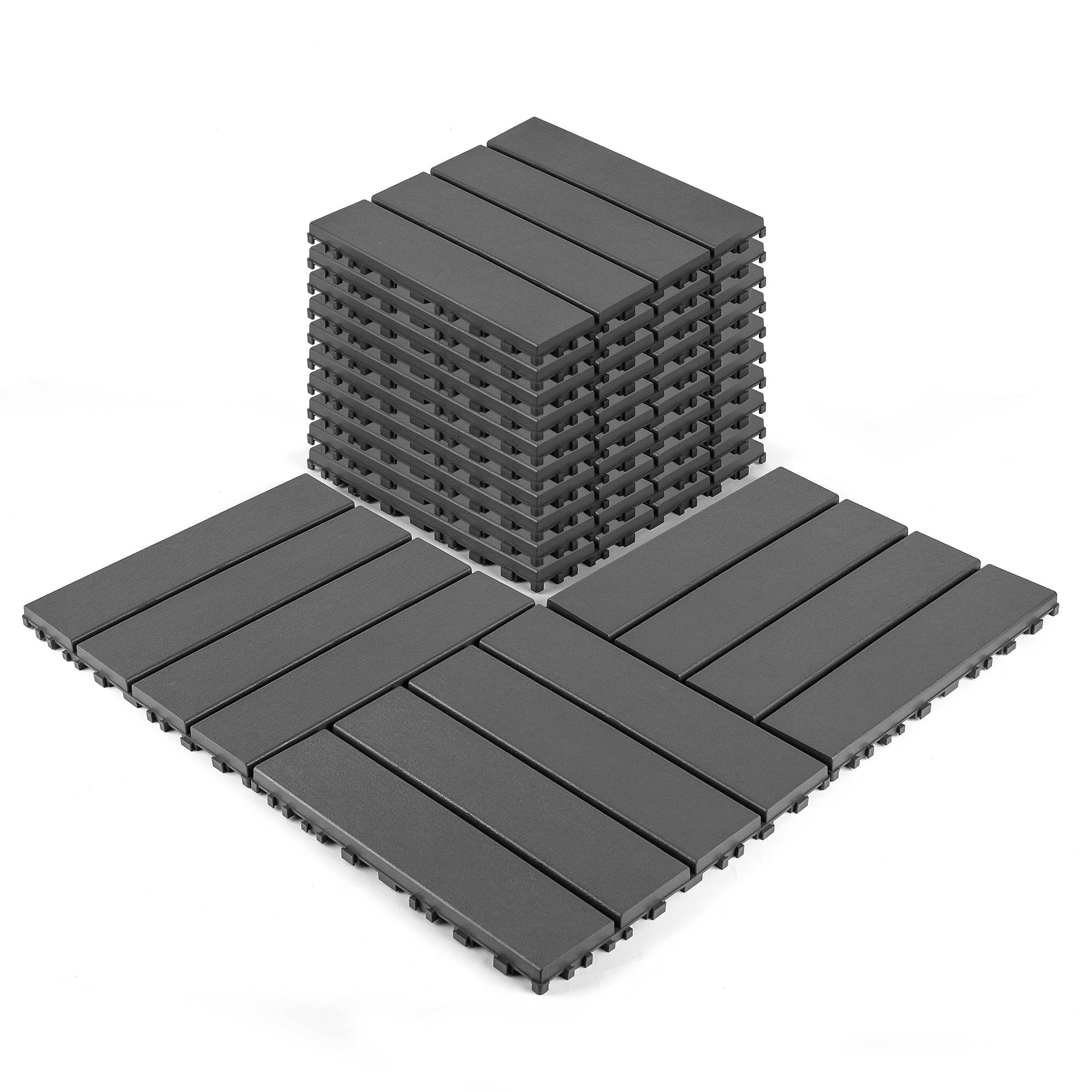 PANGIVO - Dalles de terrasse polypropylène gris 30 x 30 x 2 cm - PANGIVO - Image 6