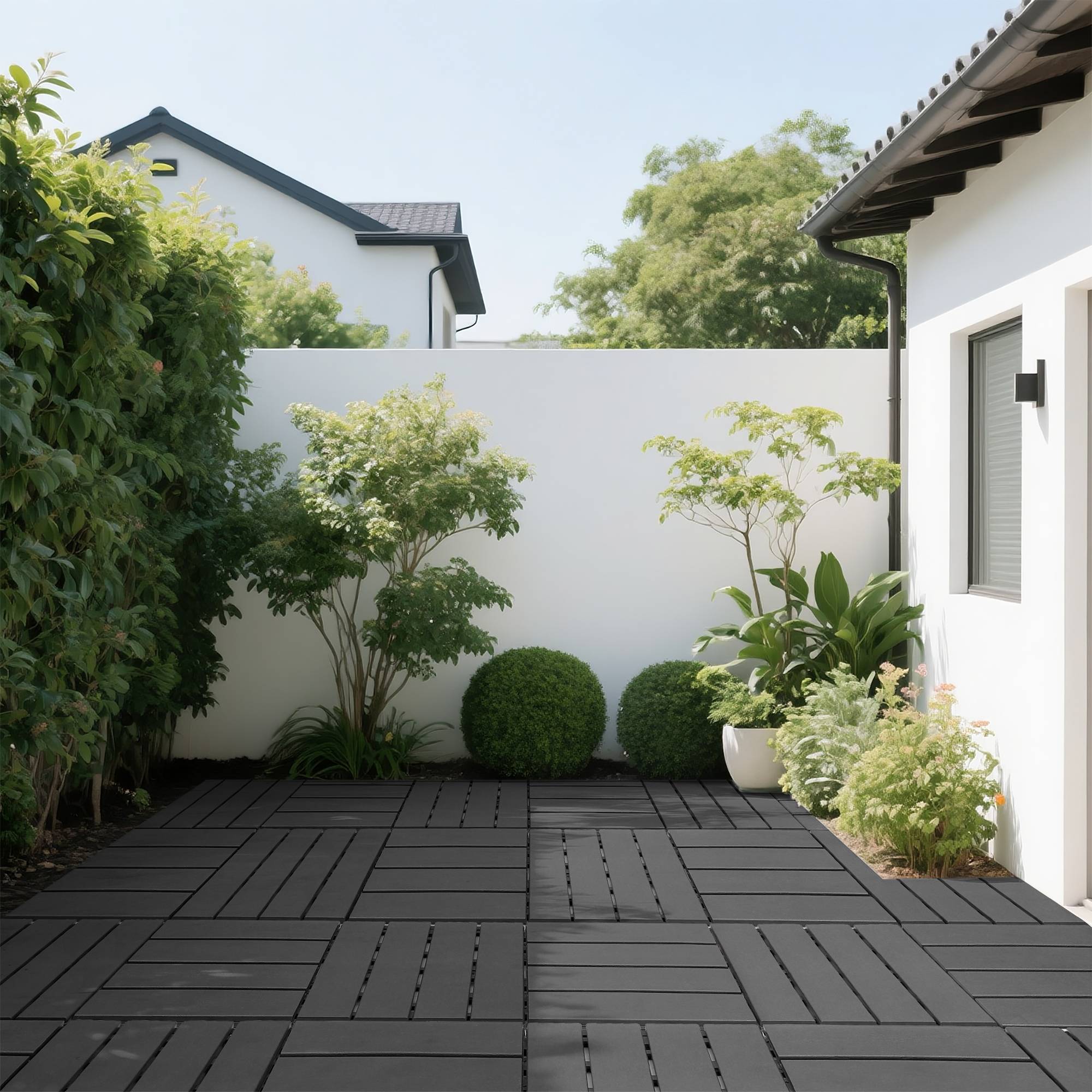 PANGIVO - Dalles de terrasse polypropylène gris 30 x 30 x 2 cm - PANGIVO - Image 8