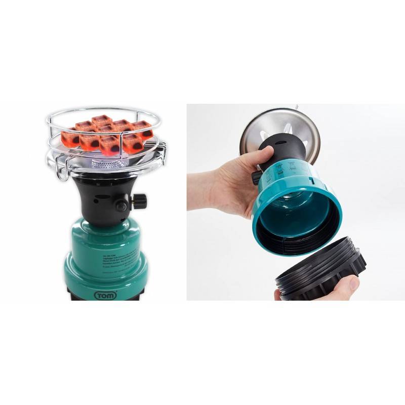 BB Loisir Réchaud à Gaz Camping à gaz portable avec grille supplémentaire Réservoir de gaz 190g - Image 3