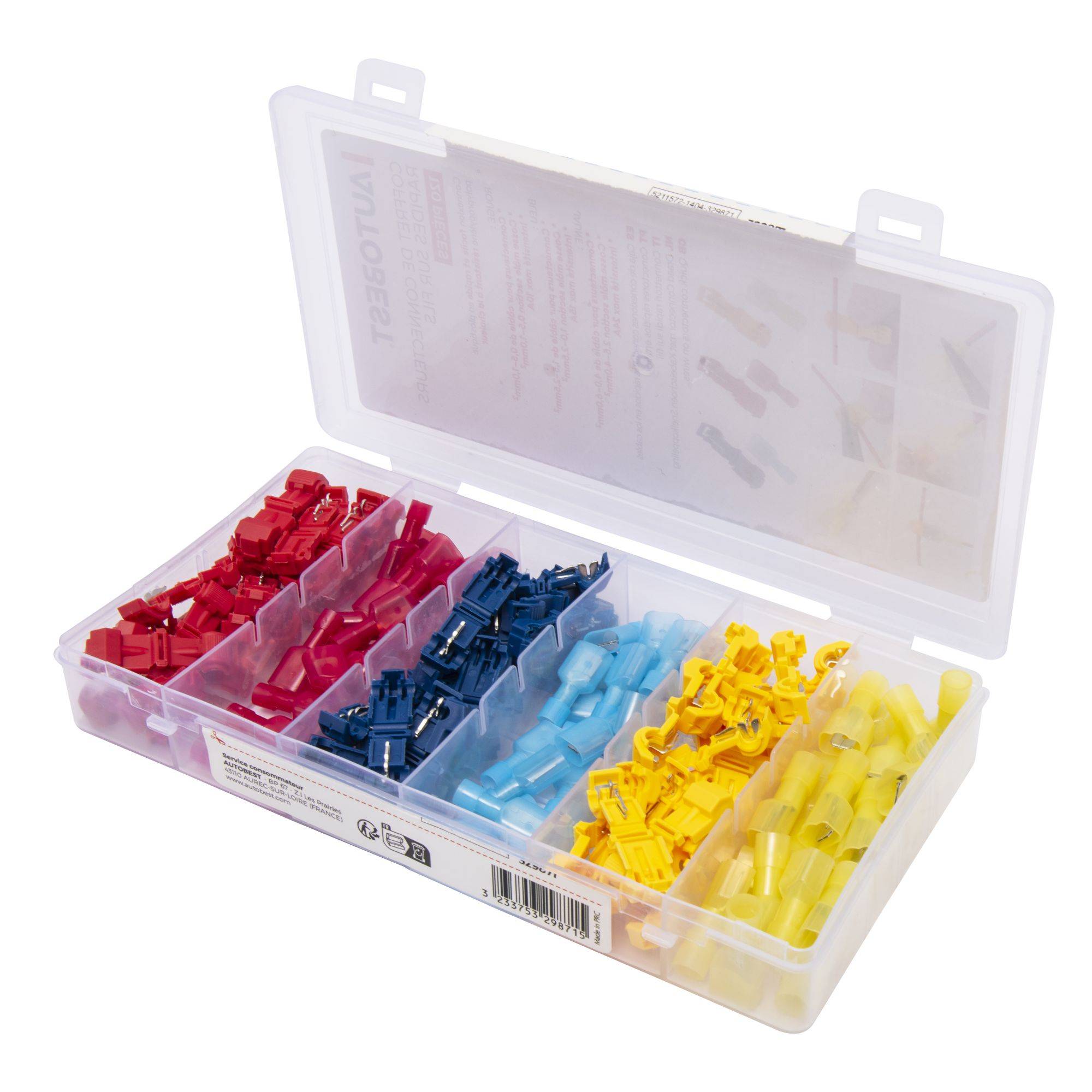Coffret connecteurs rapides en t sur câble  120 pcs - Image 3