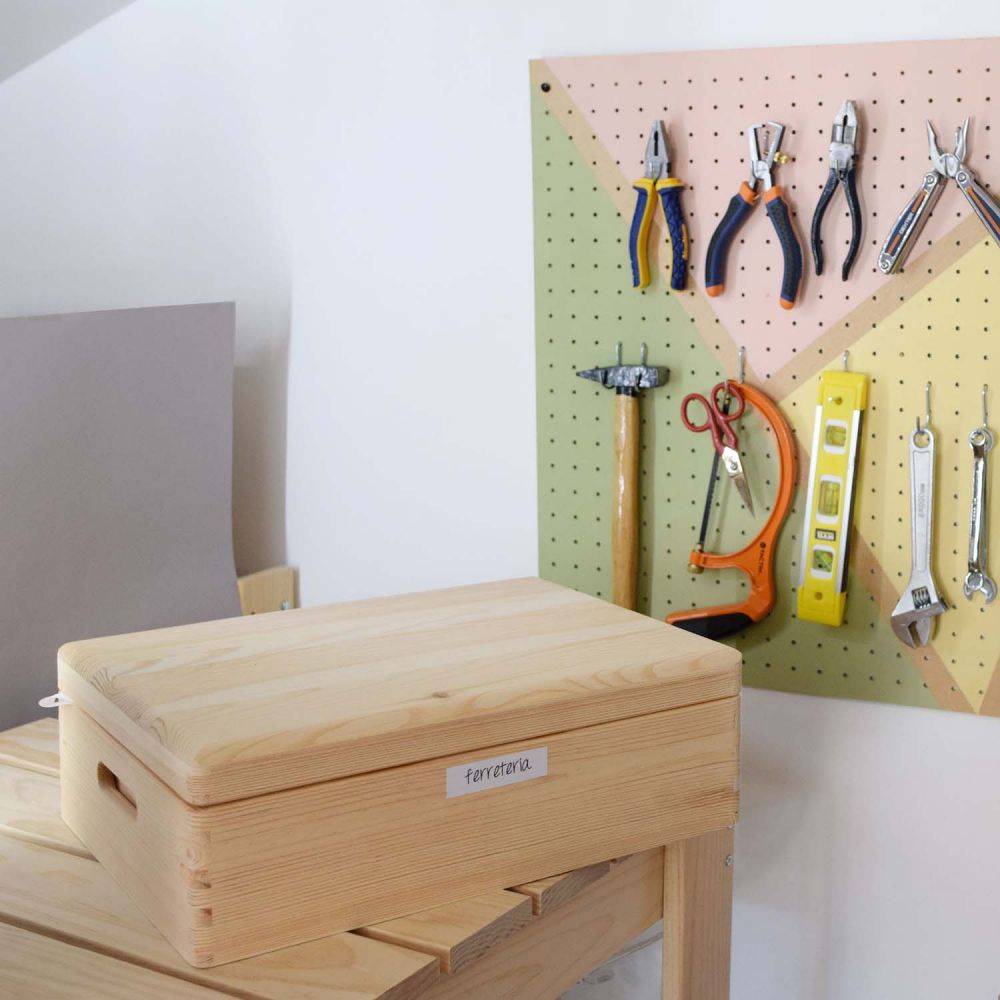 Boîte de rangement en pin massif avec couvercle Taille 5 - Imagen 2