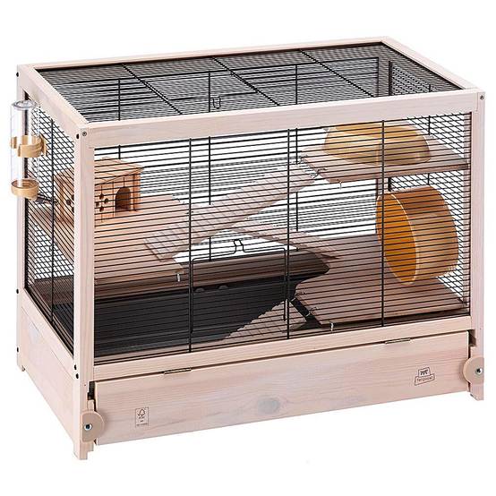 Ferplast - Ferplast Cage en bois FSC pour hamsters HAMSTERVILLE, souris et petits rongeurs, structure sur plusieurs niveaux, accessoires inclus - Imagen 1