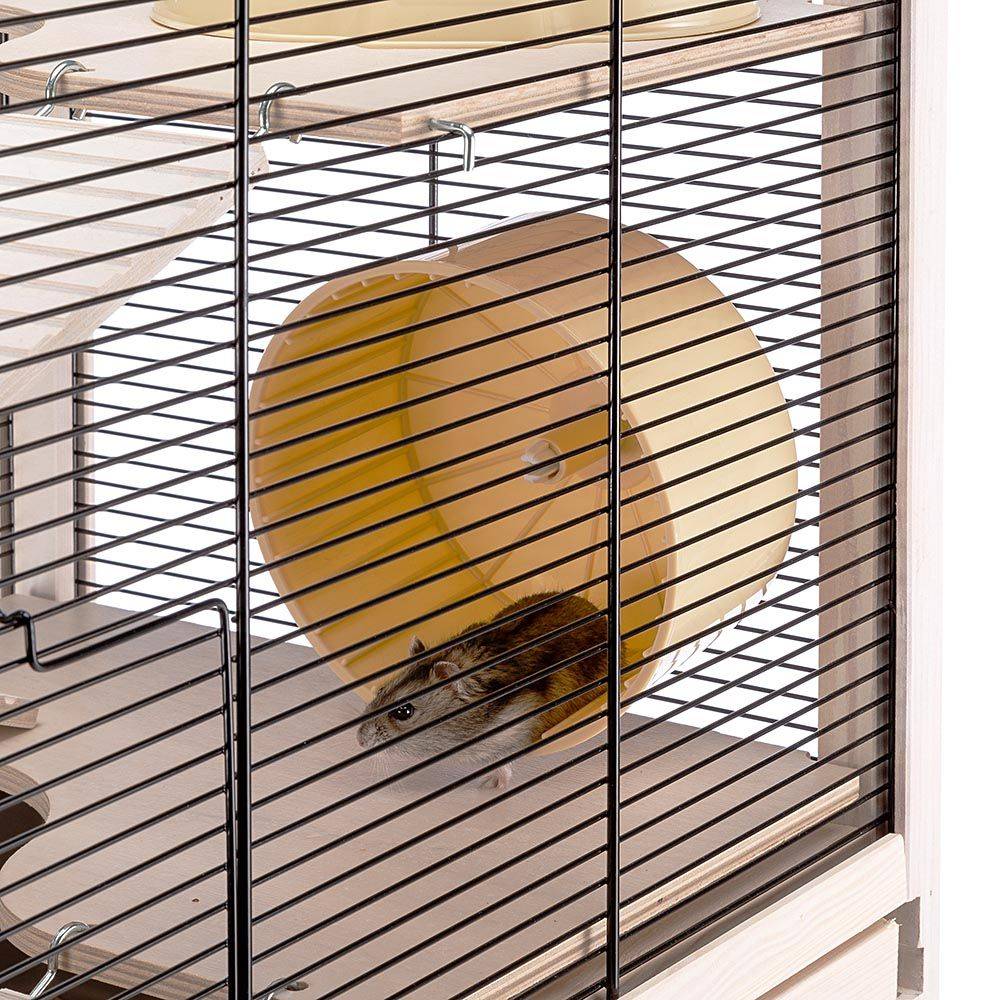 Ferplast - Ferplast Cage en bois FSC pour hamsters HAMSTERVILLE, souris et petits rongeurs, structure sur plusieurs niveaux, accessoires inclus - Imagen 6