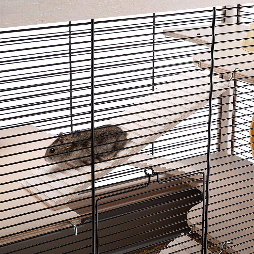 Ferplast - Ferplast Cage en bois FSC pour hamsters HAMSTERVILLE, souris et petits rongeurs, structure sur plusieurs niveaux, accessoires inclus - Imagen 9