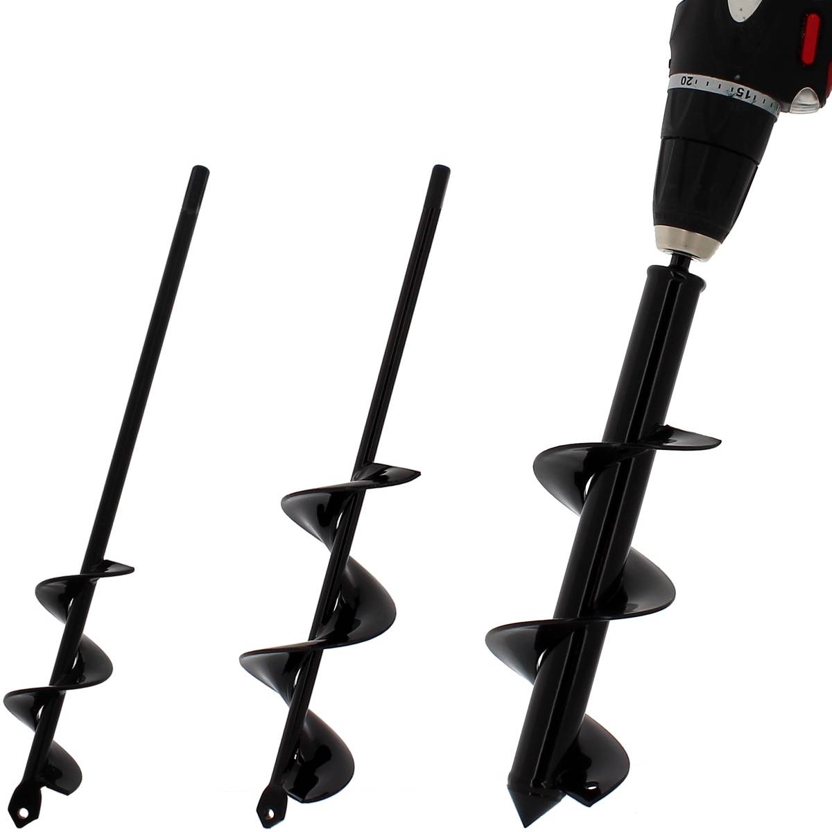 Gt Market - Lot de 3 forêts tarières Ø 4, 6 et 8 cm pour perceuse et visseuse - Longueur 30 cm - GT MARKET - Imagen 1