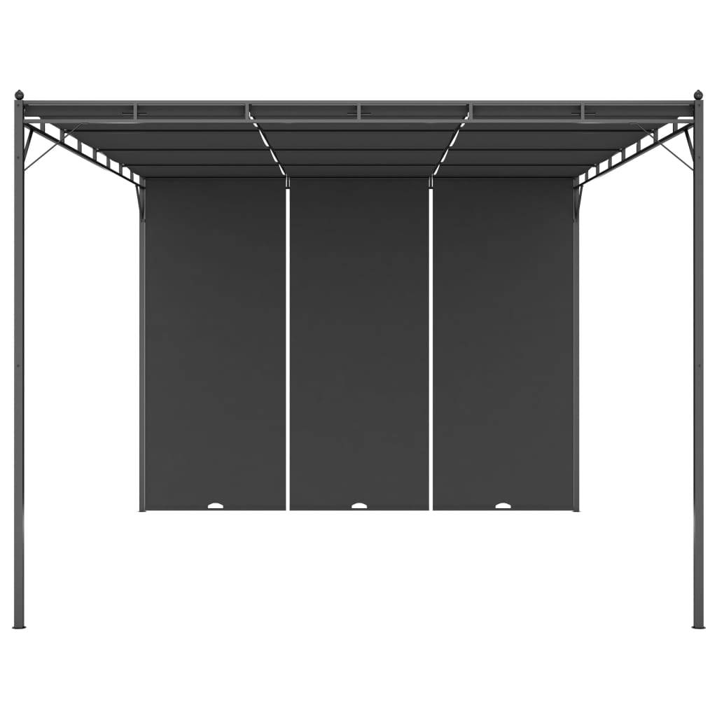 ComfortXL - Tonnelle Autoportante Acier avec Rideau Pare-Soleil pour Cour Jardin Anthracite 4x3 m – ComfortXL Outdoor Living - Image 2