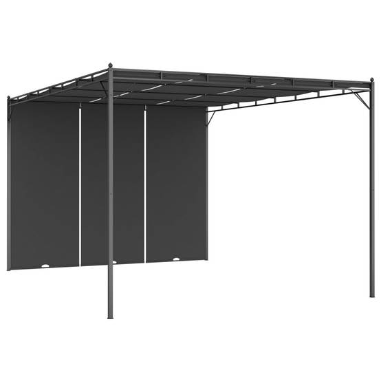 ComfortXL - Tonnelle Autoportante Acier avec Rideau Pare-Soleil pour Cour Jardin Anthracite 4x3 m – ComfortXL Outdoor Living - Image 1