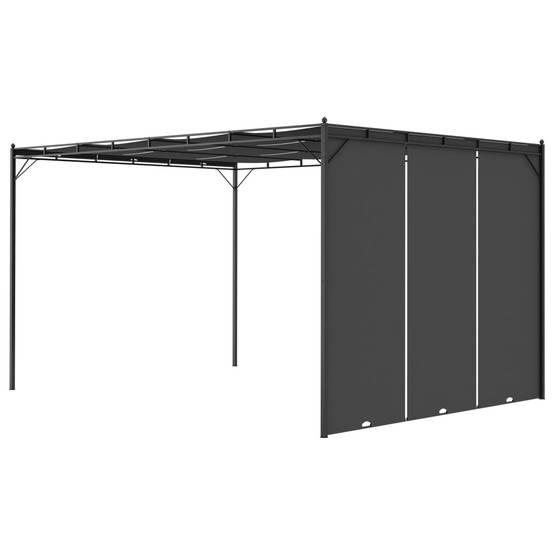 ComfortXL - Tonnelle Autoportante Acier avec Rideau Pare-Soleil pour Cour Jardin Anthracite 4x3 m – ComfortXL Outdoor Living - Image 4