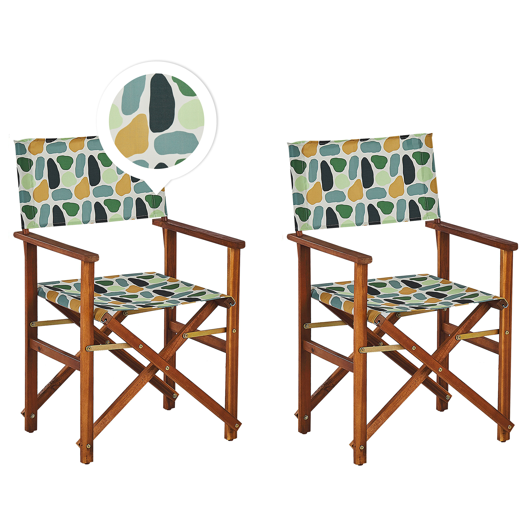 Beliani - Chaise de jardin Tissu Multicolore CINE - Beliani - Imagen 2