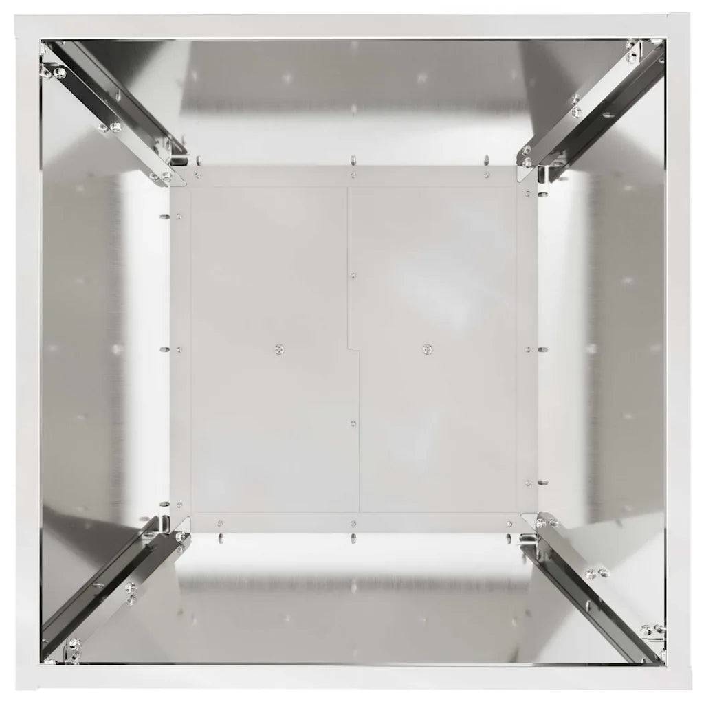 Helloshop26 - Lot de 2 jardinières à pilier design moderne extérieur 40 x 40 x 100 cm en matériaux durables argent - Image 4