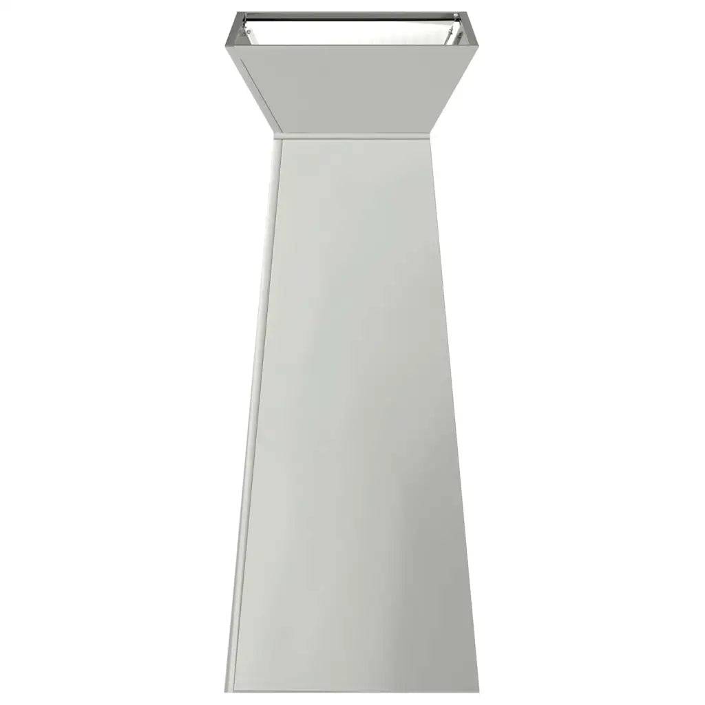 Helloshop26 - Lot de 2 jardinières à pilier design moderne extérieur 40 x 40 x 100 cm en matériaux durables argent - Image 3