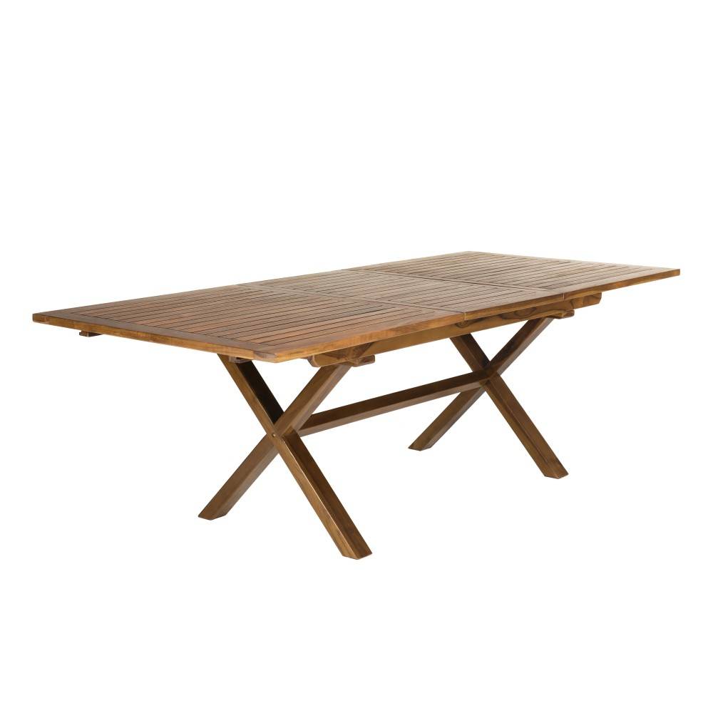 Macabane - MAEVA - Table de jardin 8/10 pers. rect. ext. 180/240cm en bois teck huilé - Imagen 1