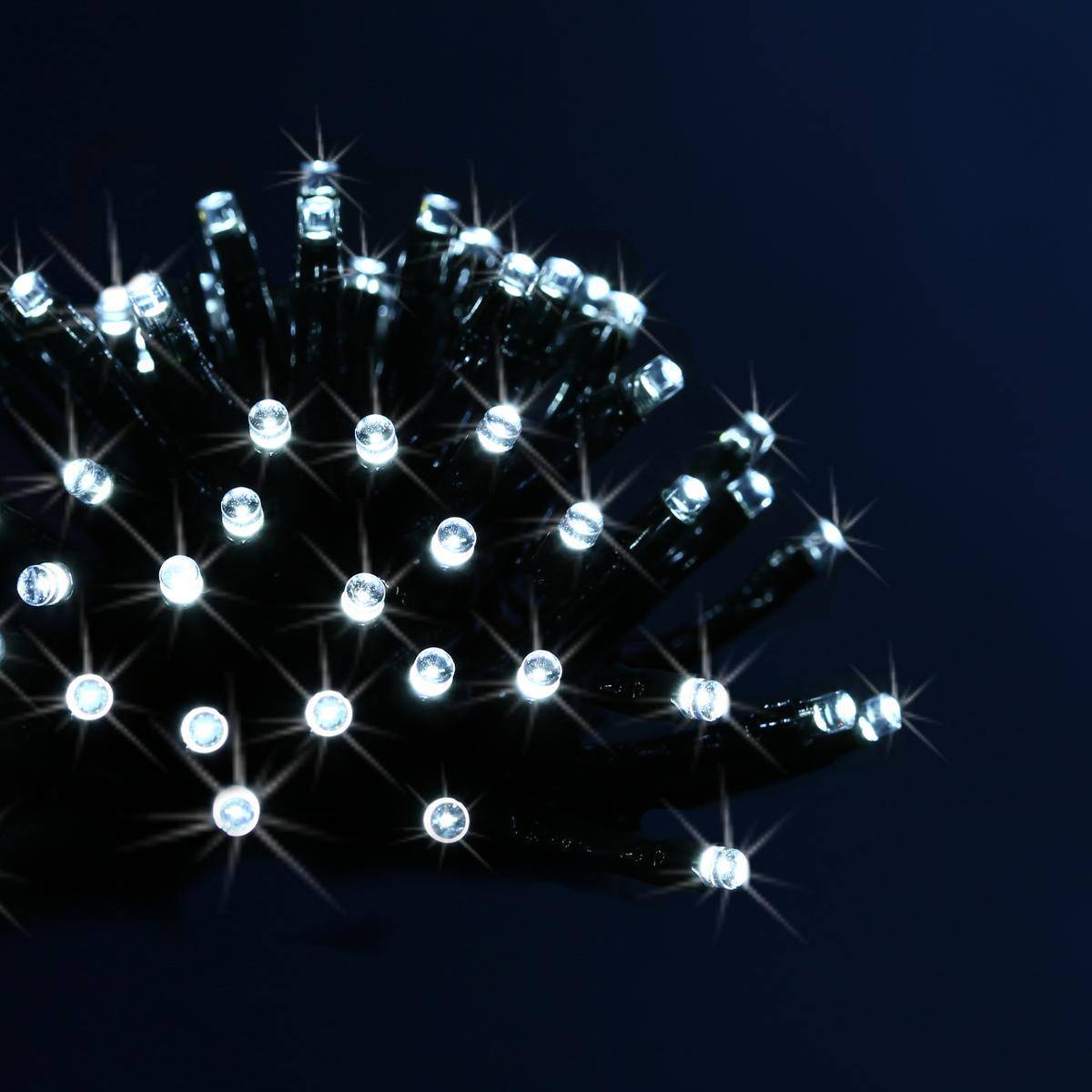 Fééric Lights & Christmas - Guirlande lumineuse extérieur 8m blanc froid 80 LED + transfo FEERIC LIGHTS & CHRISTMAS - Imagen 2