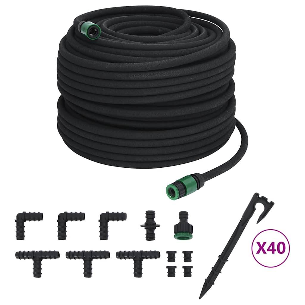 Vidaxl - Tuyau d'arrosage de jardin noir 0,6" 100 m caoutchouc vidaXL 155874 - Image 2