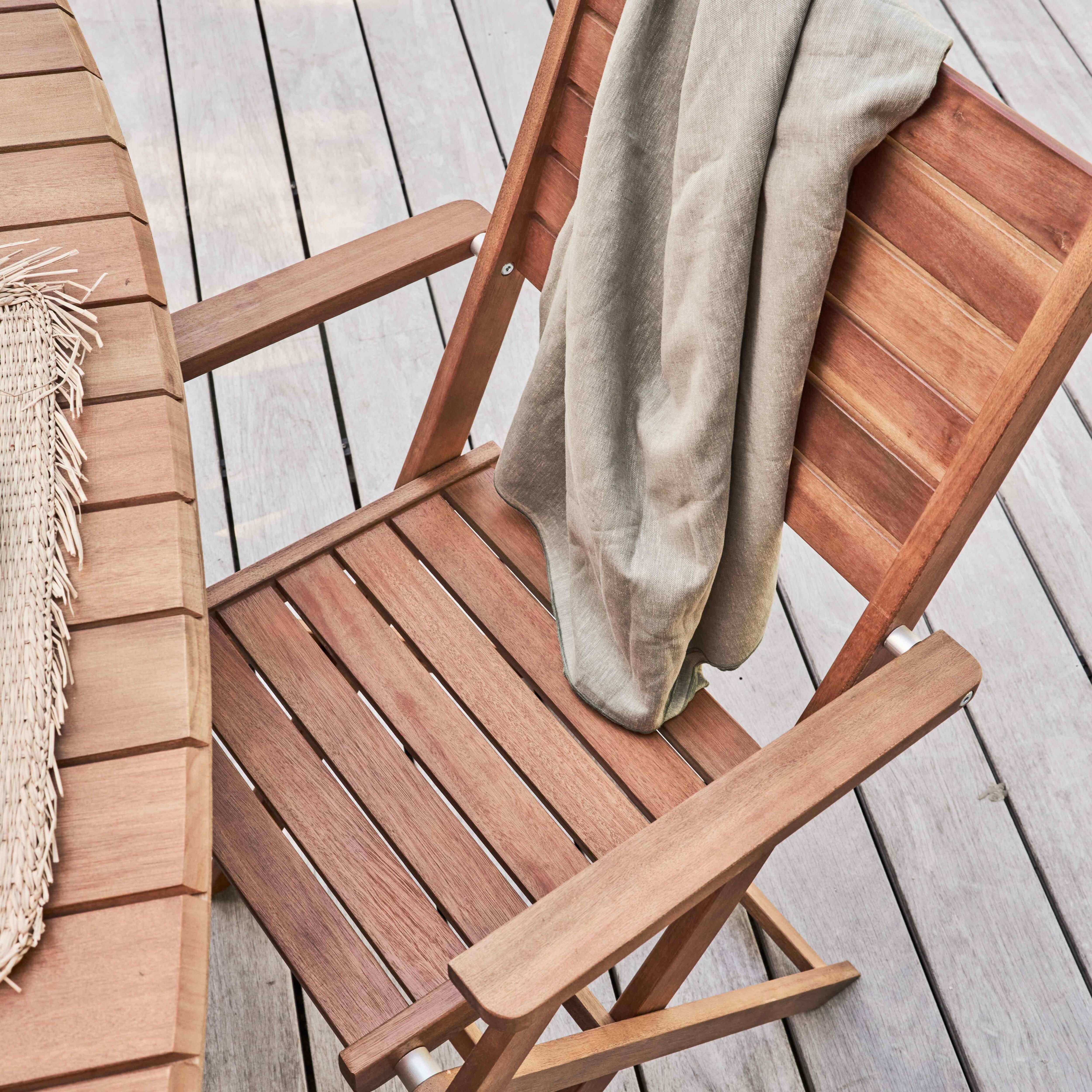 Oviala - Lot de 2 fauteuils en bois d'eucalyptus Canet - Oviala - Image 5