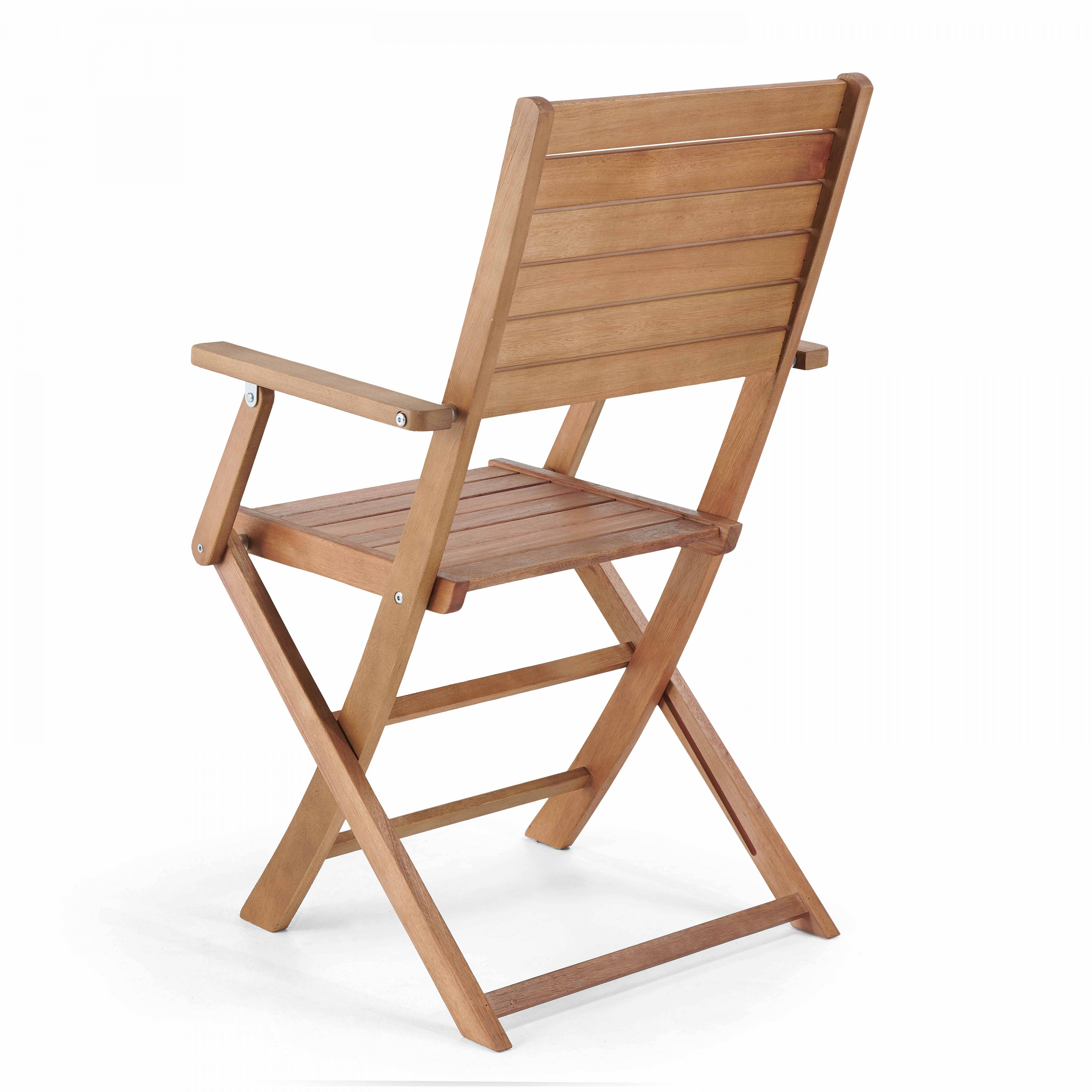 Oviala - Lot de 2 fauteuils en bois d'eucalyptus Canet - Oviala - Image 4
