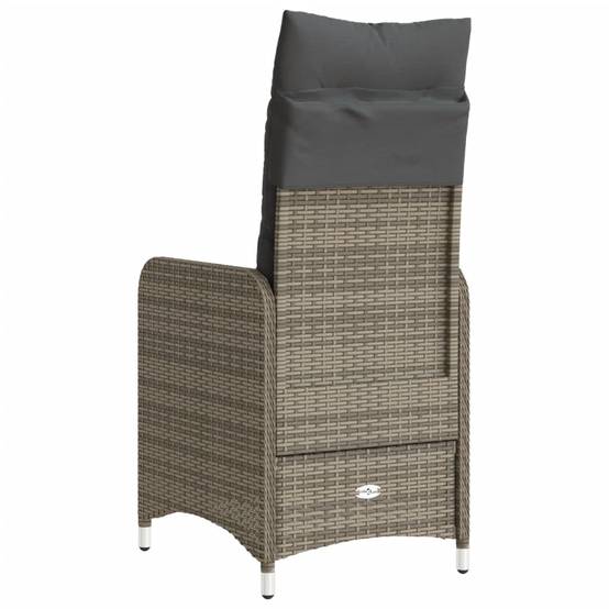 Fauteuil Relax de Jardin Inclinable en Résine Tressée avec Coussin pour Balcon Gris – ComfortXL Outdoor Living - Image 6