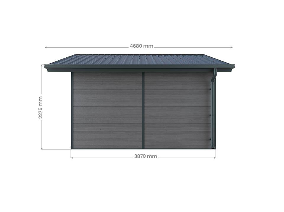 Abri de Jardin Composite ISORA - 15m2 Gris - Cabane Atelier / Abri Velo - Image 7