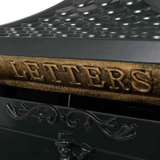 Boîte aux lettres sur pied aluminium vintage antirouille vert - Image 4