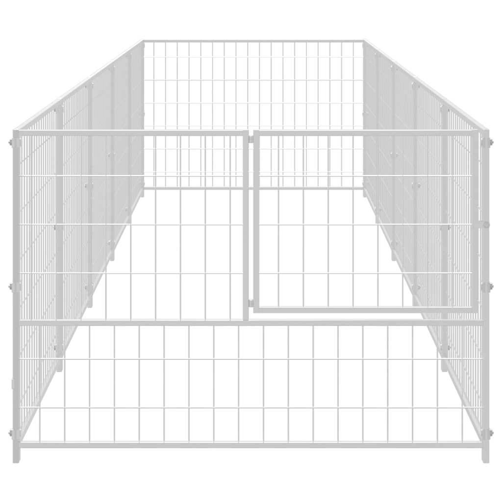 Vidaxl - Chenil Argenté 5 m² Acier vidaXL 3082103 - Imagen 5
