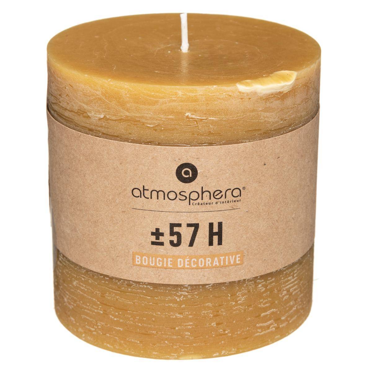 Atmosphera - Bougie rustique jaune 663g - Atmosphera Créateur d'intérieur - Image 2