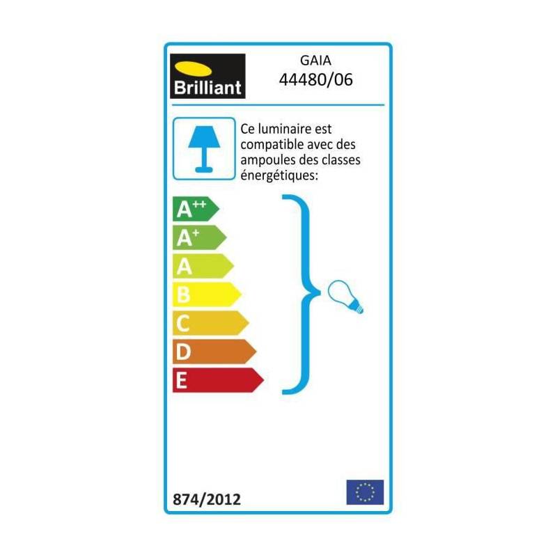 Brilliant - Applique Exterieure Gaia Noir Ampoule E27 Max 60 W - Brilliant - Imagen 3