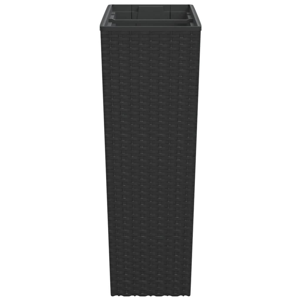 ComfortXL - Jardinière Rectangulaire Aspect Rotin avec Bac Intérieur Amovible 58x18x50 cm Anthracite - ComfortXL Outdoor Living - Image 5