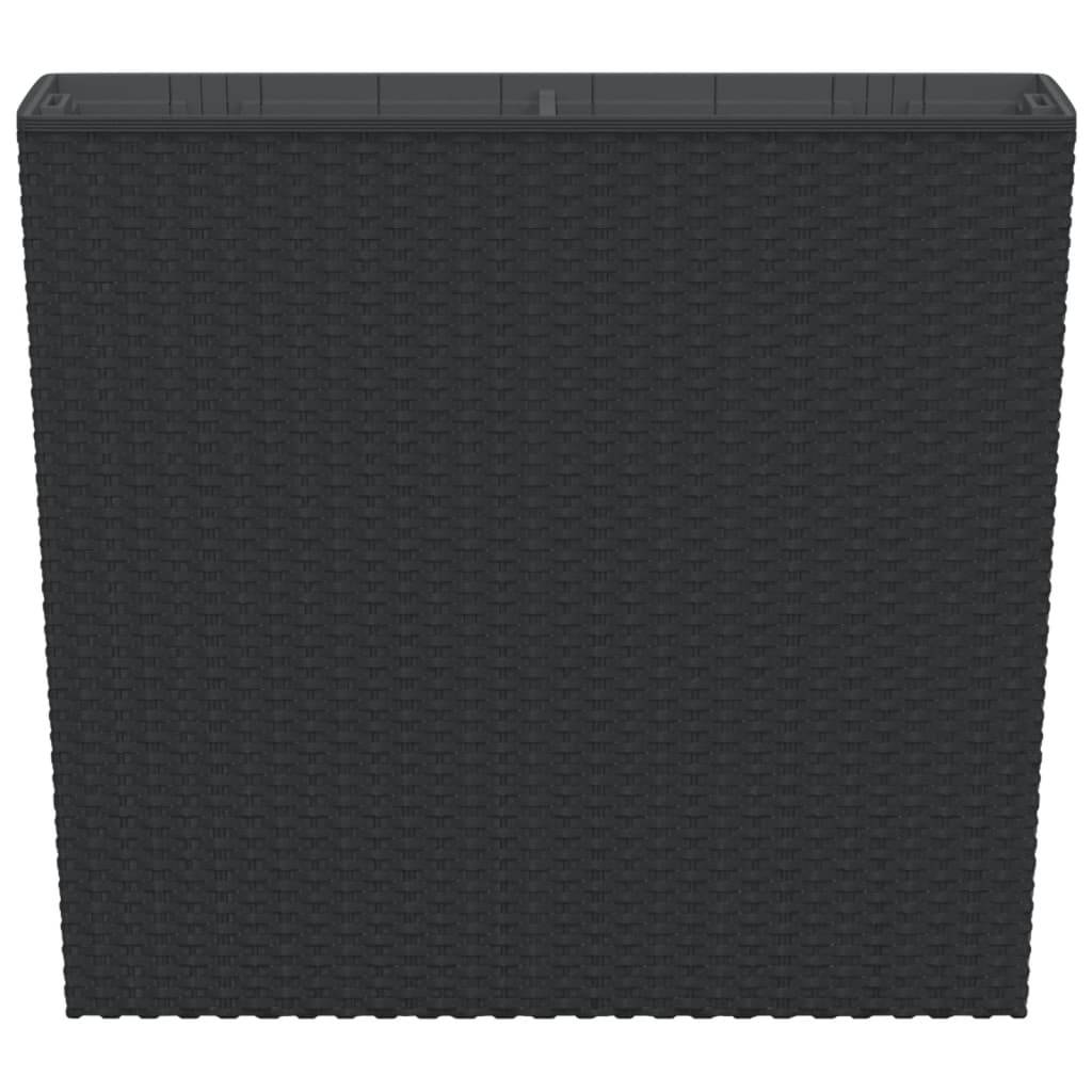 ComfortXL - Jardinière Rectangulaire Aspect Rotin avec Bac Intérieur Amovible 58x18x50 cm Anthracite - ComfortXL Outdoor Living - Image 4