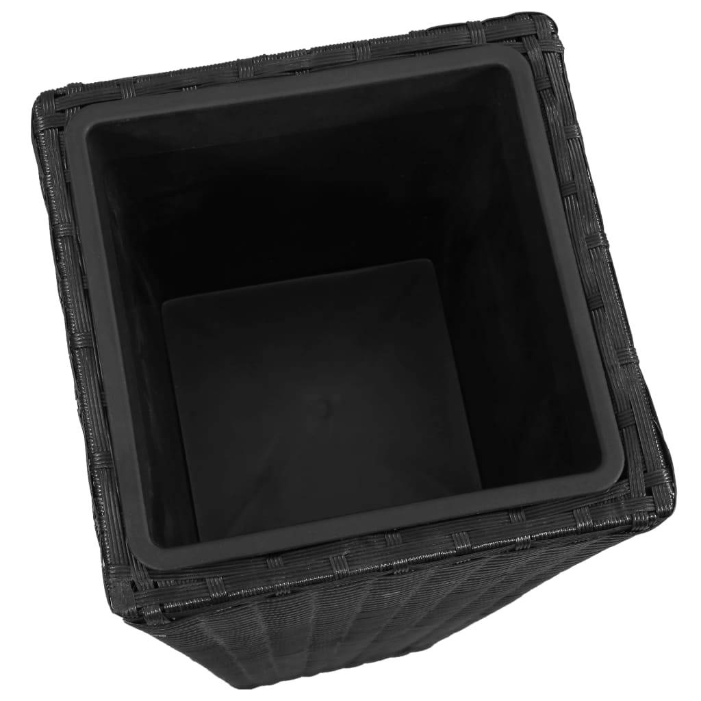 3 pcs Lits surélevés Jardinières - Résine tressée Noir MP558 - Image 6
