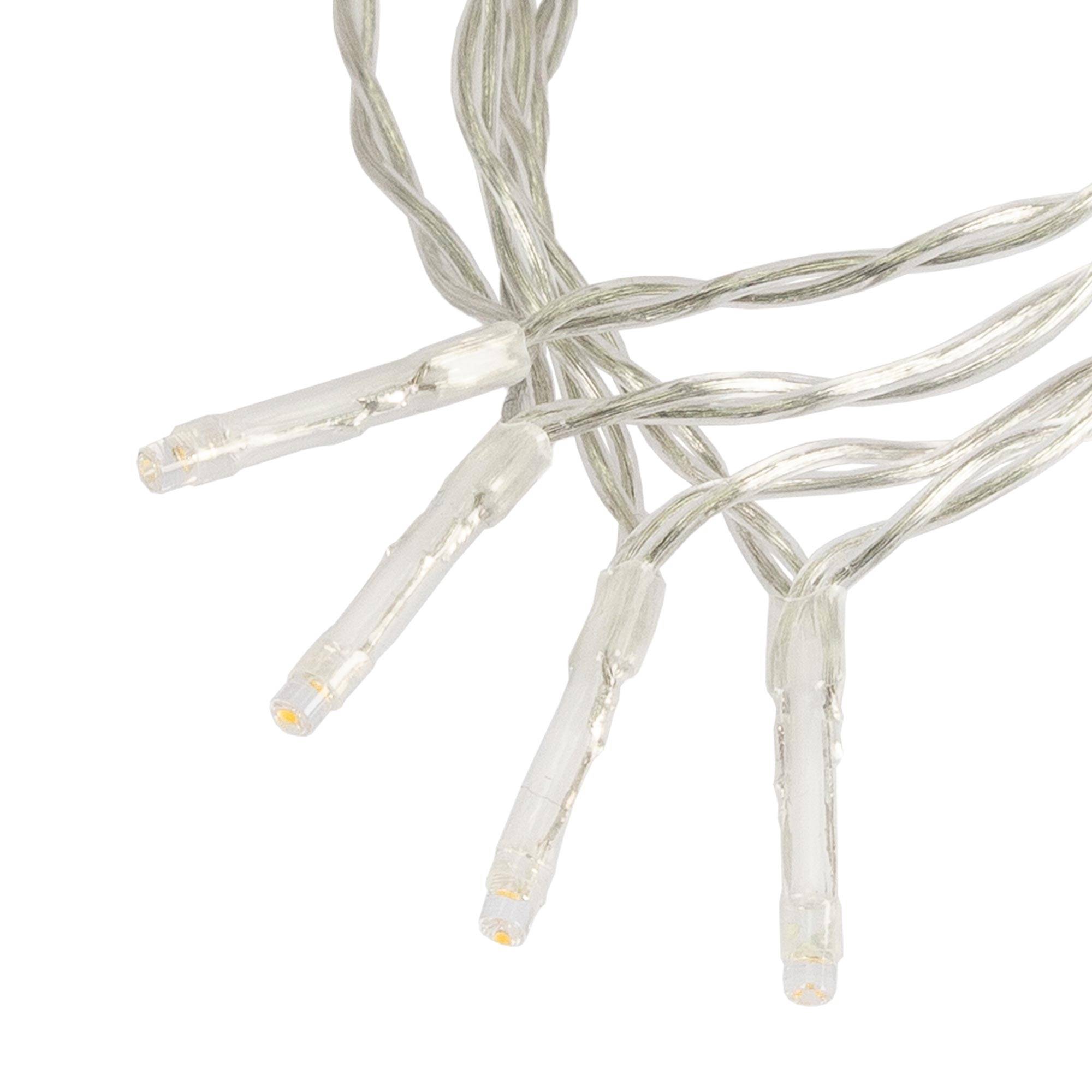 Ecd-Germany - Rideau pendant lumineux de Noël 240 LED blanc froid IP44 2m intérieur/extérieur - Imagen 5