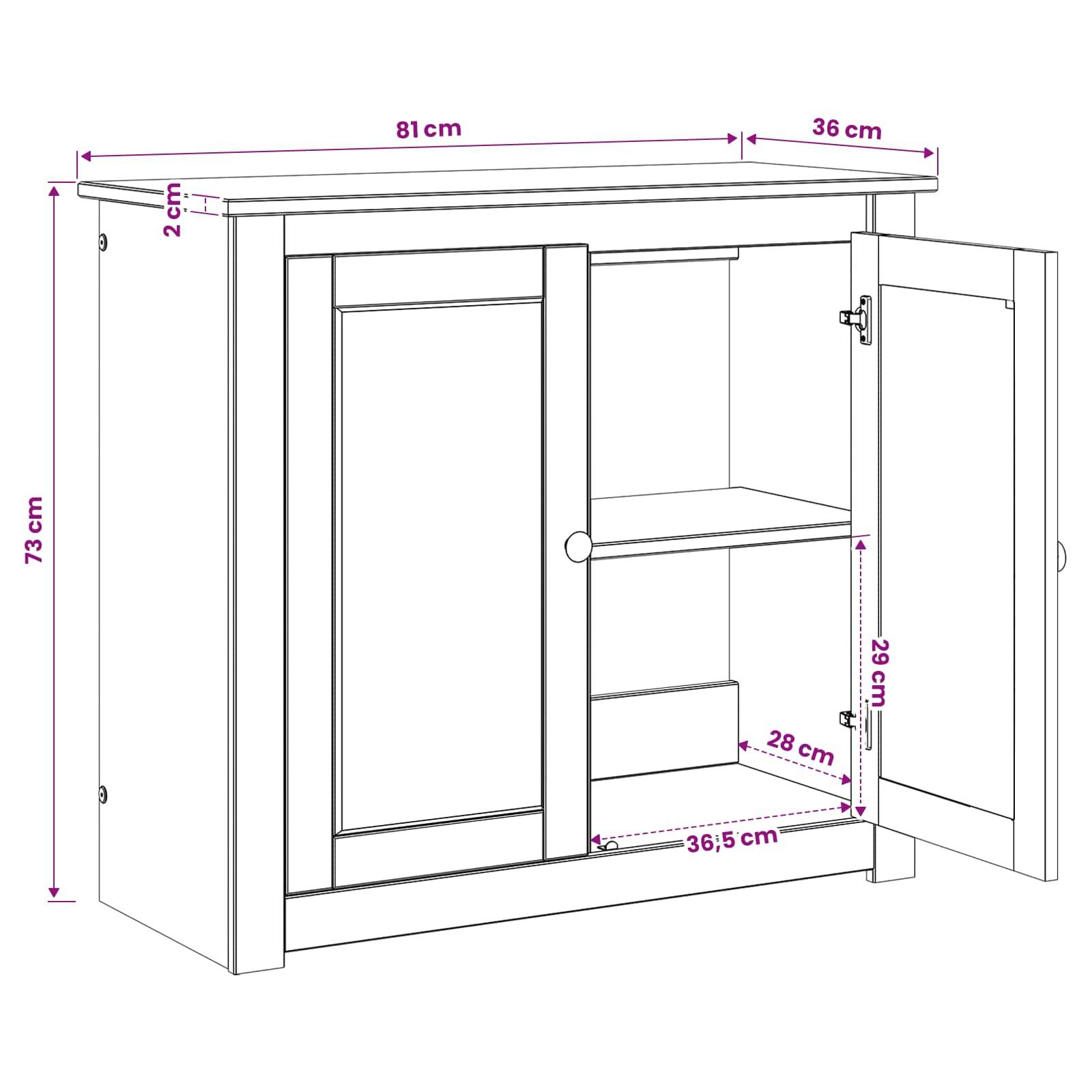 Vidaxl - Support d'aquarium PANAMA Blanc et marron 81 x 36 x 73 cm vidaXL 42034040 - Image 3