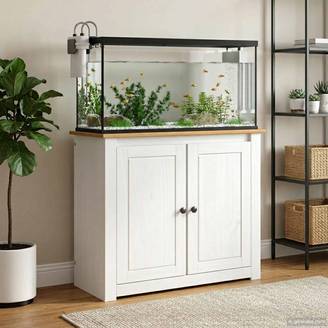 Vidaxl - Support d'aquarium PANAMA Blanc et marron 81 x 36 x 73 cm vidaXL 42034040