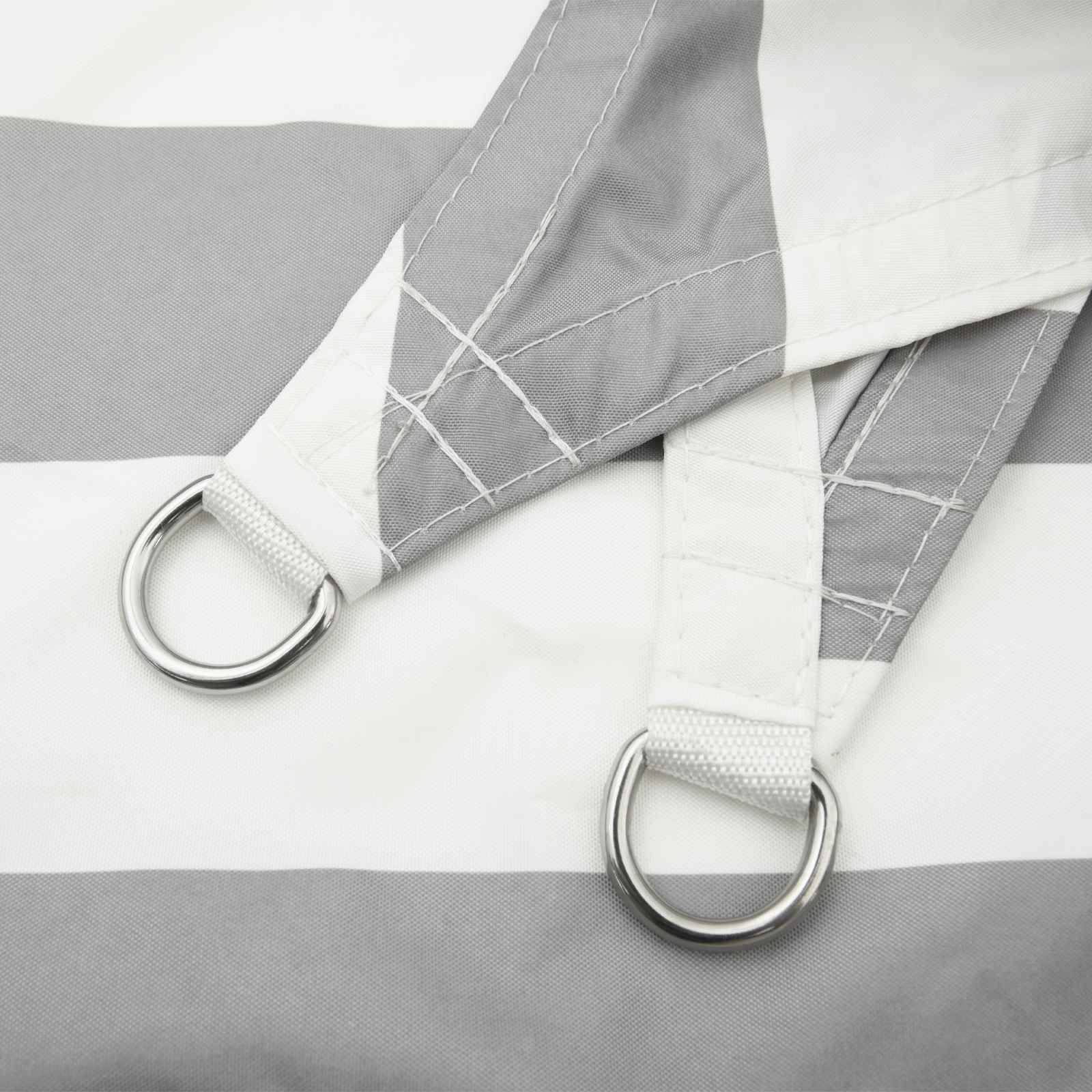 Voile d'ombrage polyester oxford gris clair et blanc 350 x 250 cm - PANGIVO - Image 4