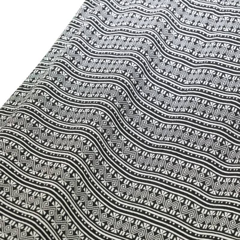 Hesperide - Toile de hamac réversible à franges "Syssia" noir 200x100cm en polycoton Hespéride - Imagen 5