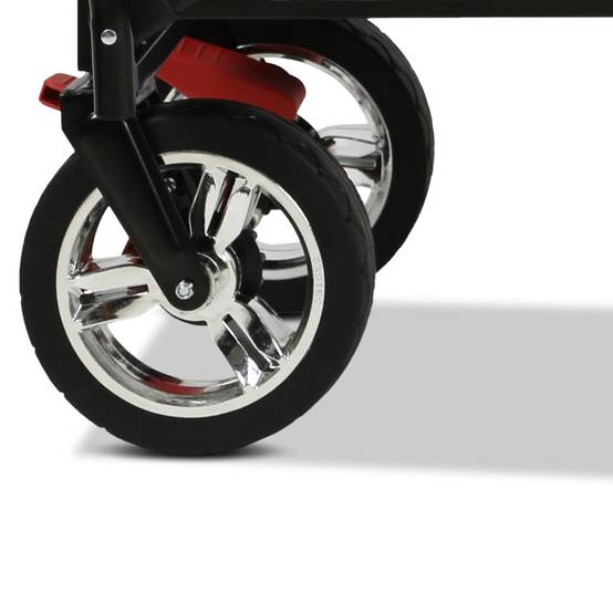 FUXLIFE FX-CT700 Chariot Pliable • Wagon de Transport Compact 75 kg • Grandes Roues • Camping & Jardin - Image 9