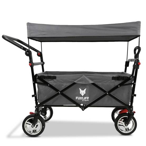FUXLIFE FX-CT700 Chariot Pliable • Wagon de Transport Compact 75 kg • Grandes Roues • Camping & Jardin - Image 1