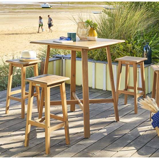 Hesperide - Table de jardin haute Tiwi en acacia - 4 Places - Hespéride - Image 2
