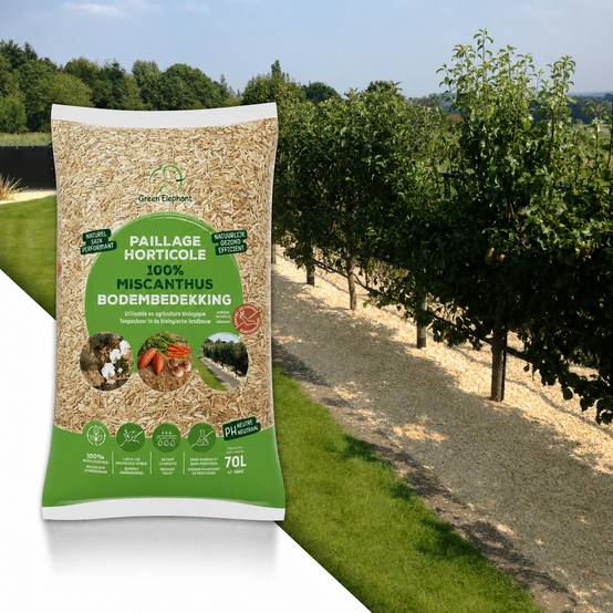 Sans Marque - Paillage horticole de Miscanthus pour le jardin et le potager - 10kg - Image 1